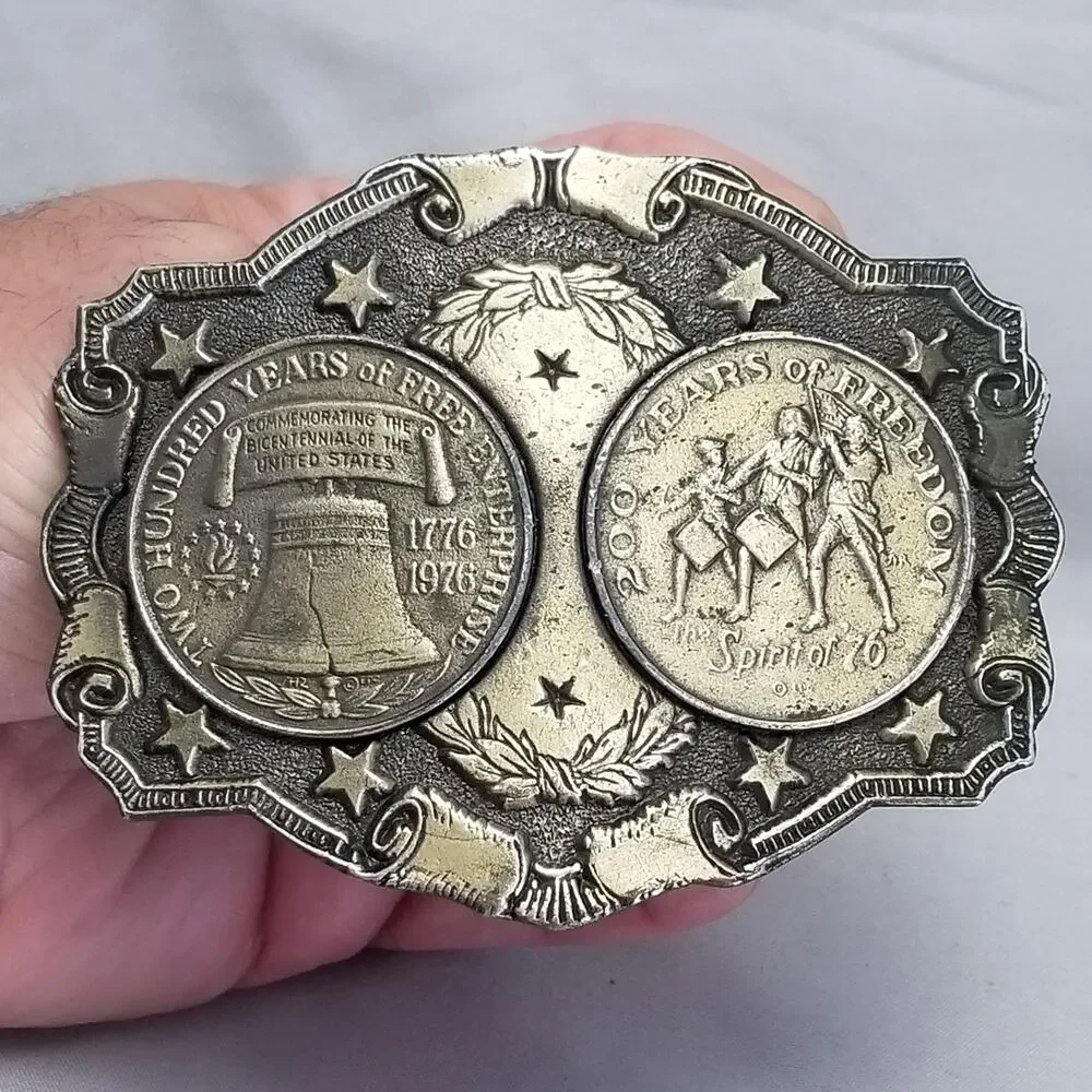 Belt Buckle 1976 Bicentennial Of The United States 200 Years Of Freedom And Free